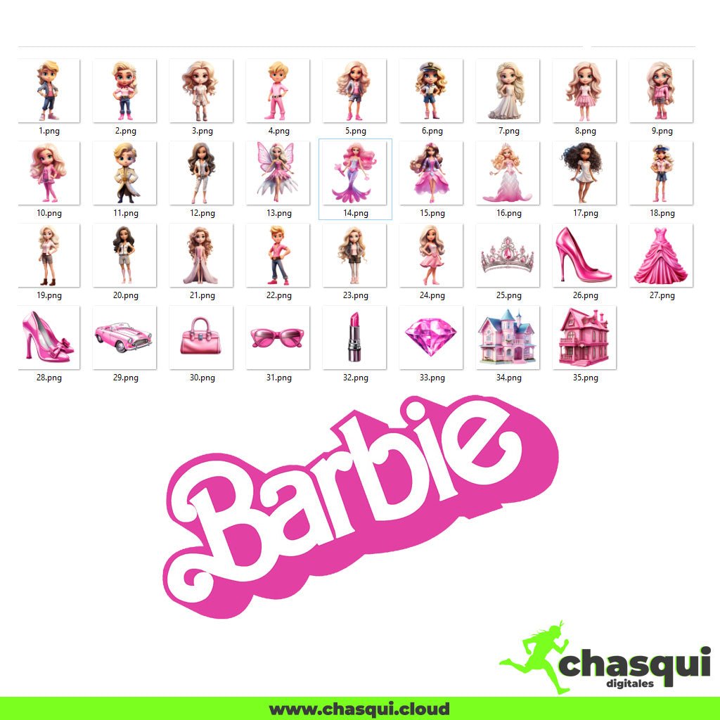 kit Digital - Barbie 3D - Chasqui Productos Digitales