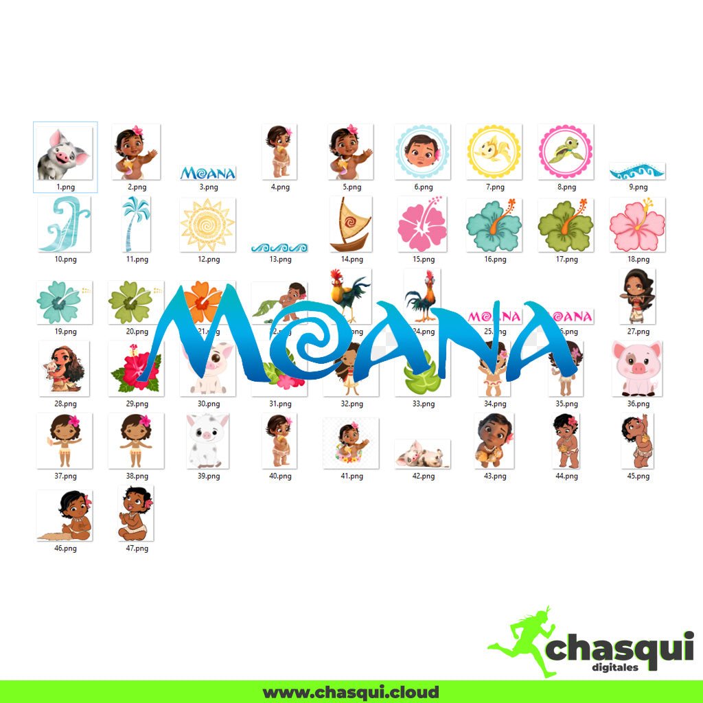 kit Digital - Moana bebé - Chasqui Productos Digitales