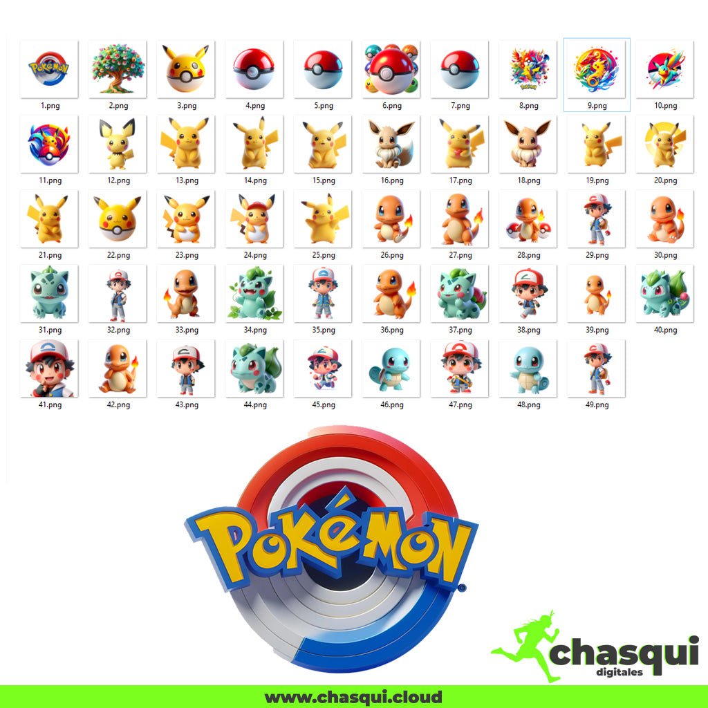 kit Digital - Pokemon 3D - Chasqui Productos Digitales